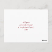 KLANTTEKST OP HET AFBEELDING Eenvoudig elegant roo Briefkaart (Achterkant)