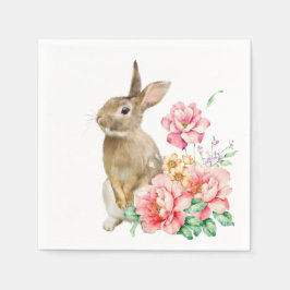KLANTTEKST - Pasen Bunny Napkins Servet