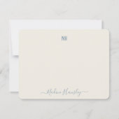 KLANTTEKST Persoonlijk Monogram Modern Manuscript Notitiekaartje (Voorkant)