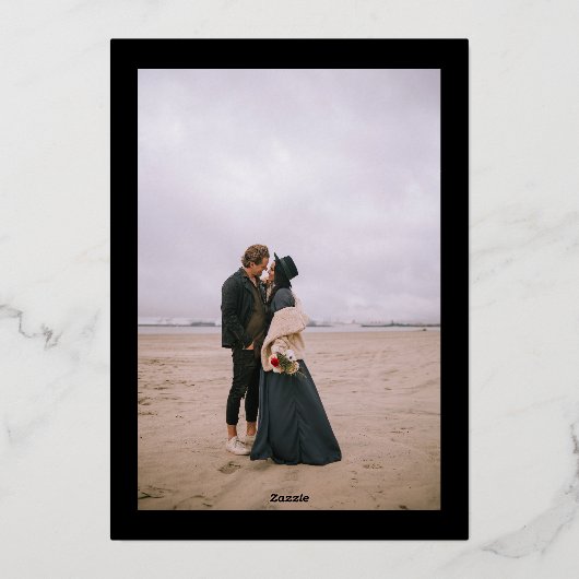 Klantvriendelijke herfst oversized bloem waterverf folie uitnodiging (Achterkant)