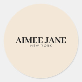 Klantvriendelijke Minimalistische Luxe Boutique Do Ronde Sticker