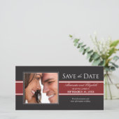 Klantvriendelijke Rode Streep Save the Date Aankon (Staand voorkant)