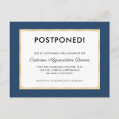 Klantwaardering diner uitgesteld briefkaart (Voorkant)