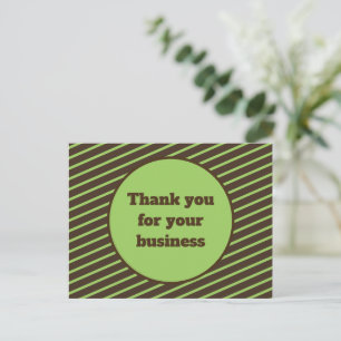 Klantwaardering Groen Bruine Streep Dank U Wel Briefkaart