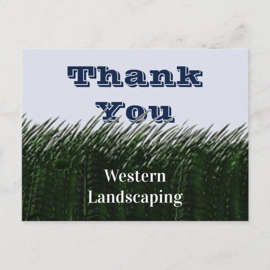 Klantwaardering Groen Gazon Bedankt Briefkaart (Voorkant)