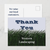 Klantwaardering Groen Gras Bedankt Briefkaart (Voorkant / Achterkant)