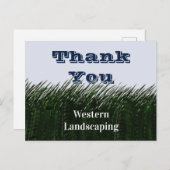 Klantwaardering Groen Gras Dank U Briefkaart (Voorkant / Achterkant)