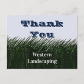 Klantwaardering Groen Gras Dank U Briefkaart (Voorkant)