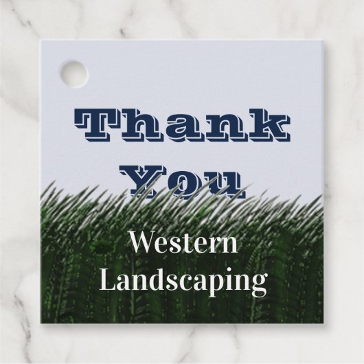Klantwaardering groene gras Hartelijk dank Bedankjes Labels (Voorkant)