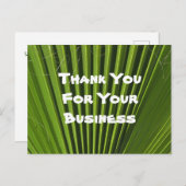 Klantwaardering Groene Palmblad Zakelijk Briefkaart (Voorkant / Achterkant)