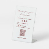 Klantwaardering Logo Giveaway Reclamebord Met Voetstuk (Voorkant)