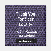 Klantwaardering Moderne cirkels Dank u Magneet (Voorkant)