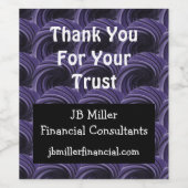 Klantwaardering Moderne cirkels Dank u Wijn Etiket (Enkel label)