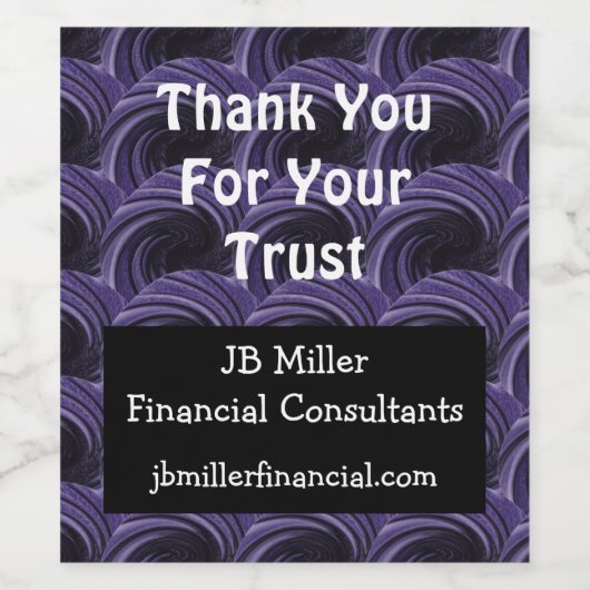 Klantwaardering Moderne cirkels Dank u Wijn Etiket (Enkel label)