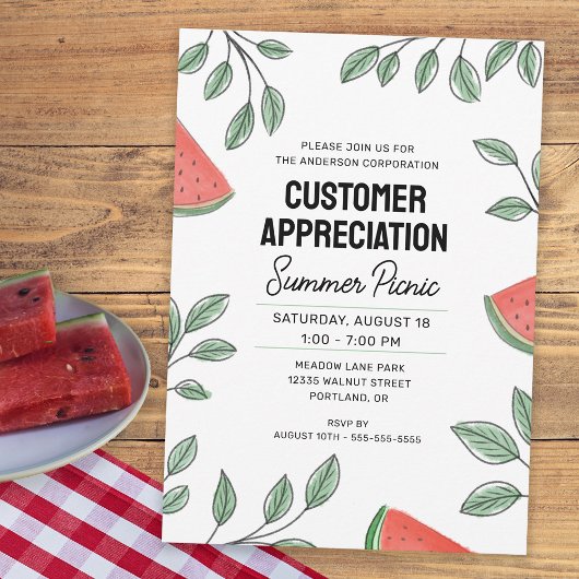 Klantwaardering Summer Picnic Watermelon Kaart