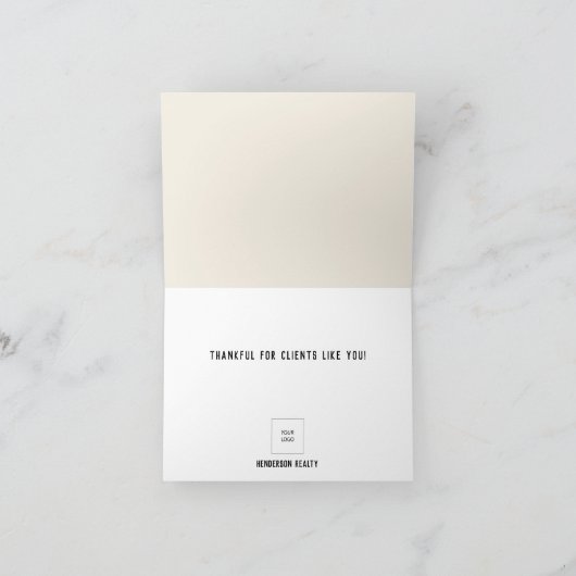 Klantwaardering Thanksgiving Vakantie Bedankkaart (Binnen)