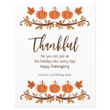 Klantwaardering voor aangepaste Thanksgiving