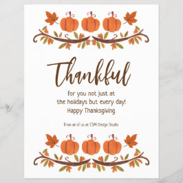 Klantwaardering voor aangepaste Thanksgiving Flyer