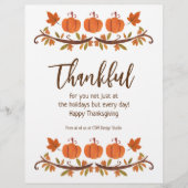 Klantwaardering voor aangepaste Thanksgiving Flyer (Voorkant)