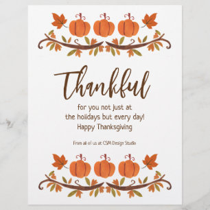 Klantwaardering voor aangepaste Thanksgiving Flyer