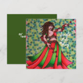 Klap alles op de Weg Buikdanseres Kaarten (Voorkant / Achterkant)