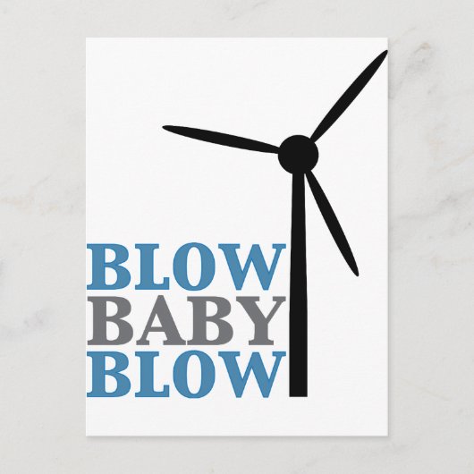 klap baby (windenergie) briefkaart (Voorkant)