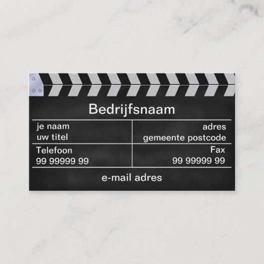 klap bioscoop visitekaartje (Voorkant)