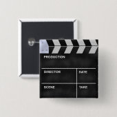 klap cinema vierkante button 5,1 cm (Voorkant /achterkant)