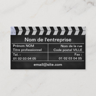 klap cinema visitekaartje