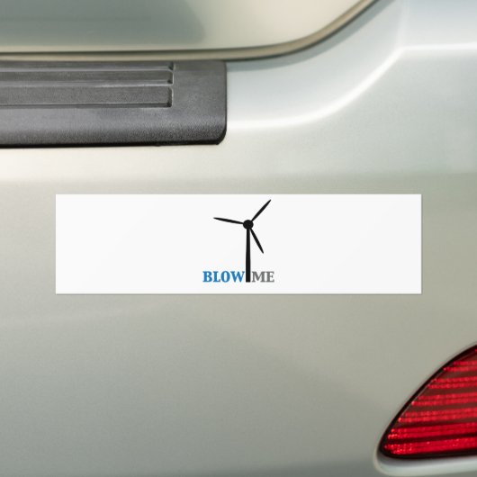 klap me windturbine bumpersticker (Op auto)