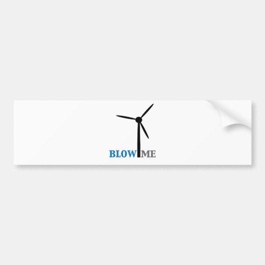 klap me windturbine bumpersticker (Voorkant)