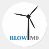 klap me windturbine ronde sticker (Voorkant)