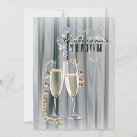 Klap Schuim Champagne Kaart (Voorkant)