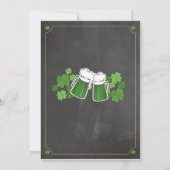 Klapbier Verjaardag Krijt St. Patrick's Dag Feestj Kaart (Achterkant)