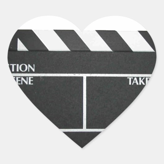 Klapbord film leisteen klapper film hart sticker (Voorkant)