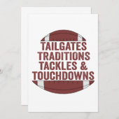 Klapdeuren Tradities Tackles & Touchdowns Voetbal Kaart (Voorkant / Achterkant)