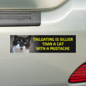 Klapen is zilter dan een kat met een snor bumpersticker (Op auto)