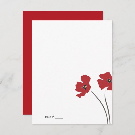 Klapkaarten met klaprozen kaart (Voorkant / Achterkant)