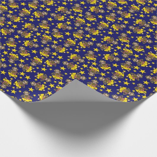  klappende aap speelgoed cadeaupapier (Hoek)