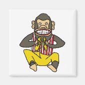 Klappende aap,  Speelgoed Magneet (Voorkant)