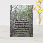 Klappende bomen in het bos, leeg Wenskaart Kaart (Gele Bloem)