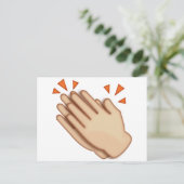 Klappende handen - Emoji Briefkaart (Staand voorkant)