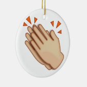 Klappende handen - Emoji Keramisch Ornament (Rechts)
