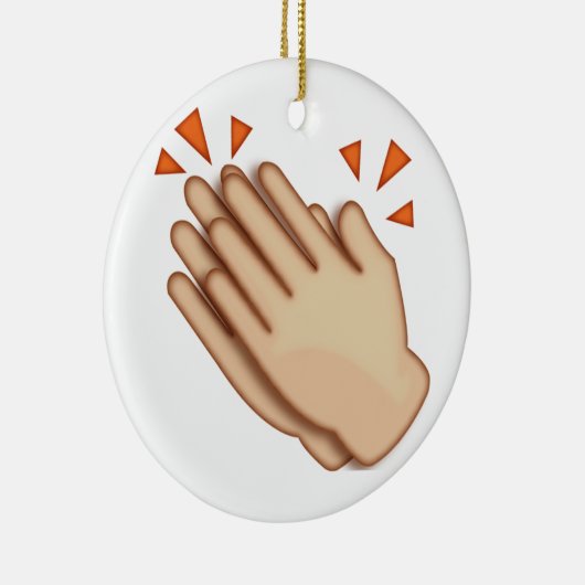 Klappende handen - Emoji Keramisch Ornament (Rechts)