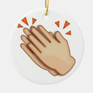 Klappende handen - Emoji Keramisch Ornament