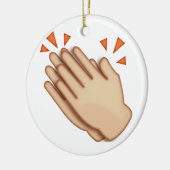 Klappende handen - Emoji Keramisch Ornament (Links)