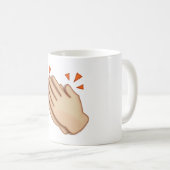 Klappende handen - Emoji Koffiemok (Voorkant rechts)