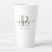Klapper Elegant Script Monogram Zilver Groen