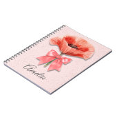 Klapperbloem Notitieboek | Roze Bloemen Journal (Linkerzijde)