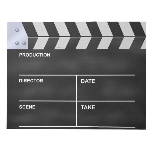 Klapperbord cinema notitieblok (Voorkant)